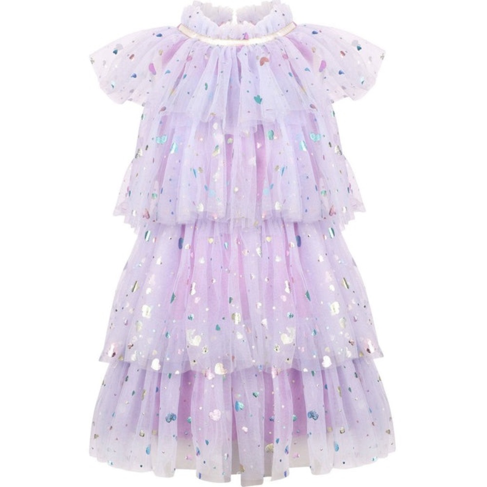 Lola + The Boys Purple Ruffle Dress